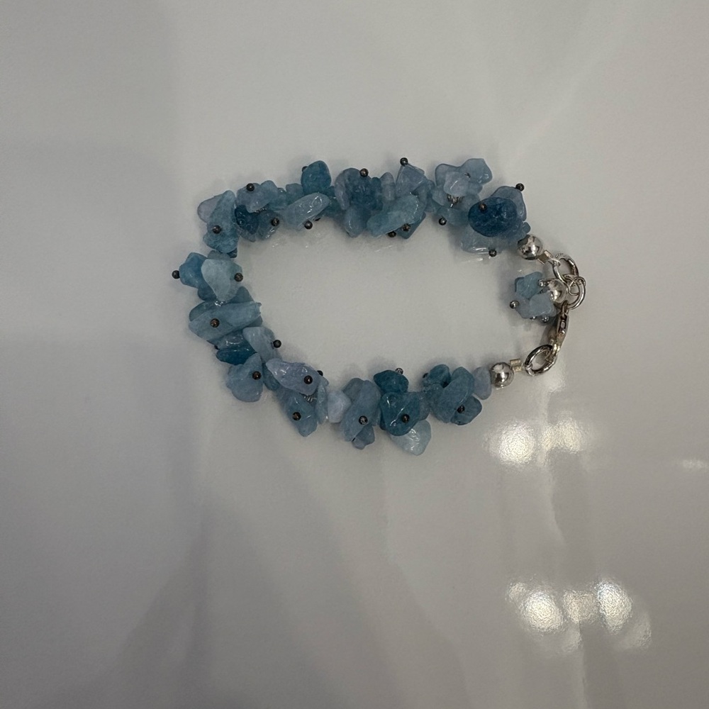 925 Sterling Silver Blue Stone Bracelet